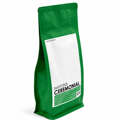 Matcha ceremonial Matchalab de 250 gramos, vista lateral