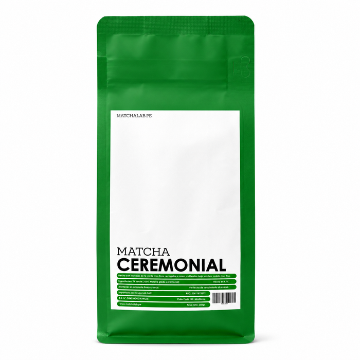 Matcha ceremonial Matchalab de 250 gramos, vista frontal